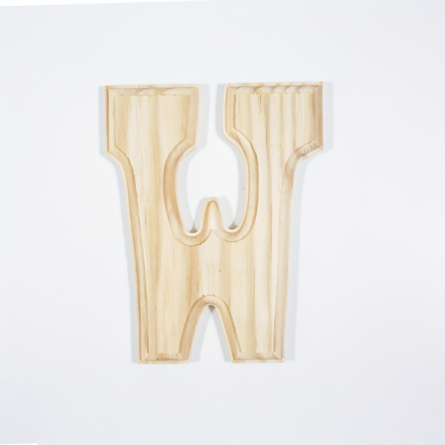 White Wood Letters 6 Inch, Wood Letters for DIY Party Projects (W)
