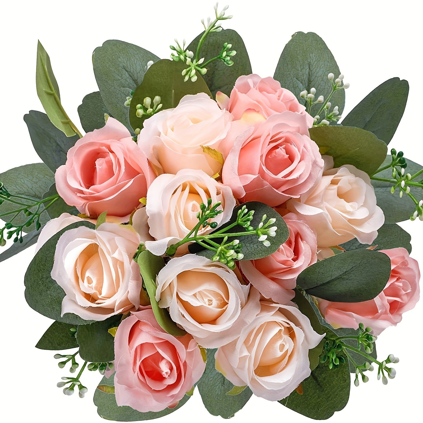 2 guirnaldas de rosas artificiales, hojas de seda sintética, vides, flores  de simulación con hojas verdes para decoración de bodas, fiestas