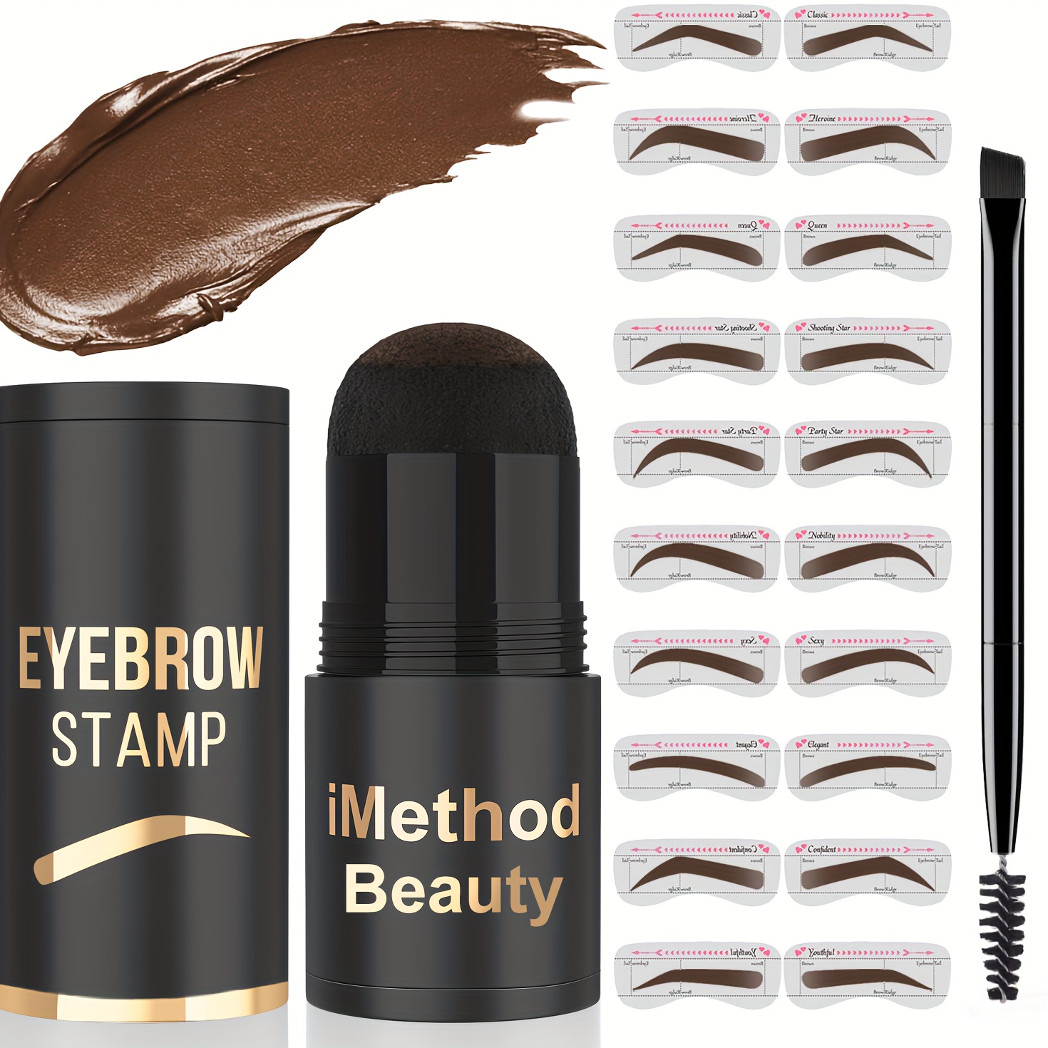 Eyebrow Stamp And Stencil Kit - Eyebrow Pomade - Eye Brow Shaping Kit