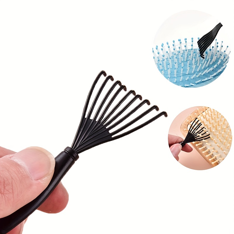 

1pc/2pcs Hair Brush Cleaner Tool Hairbrush Cleaning Rake Hair Dirt Remove Comb Embedded Tool Salon Home Pick Plastic Handle Practical Convenient Supplies