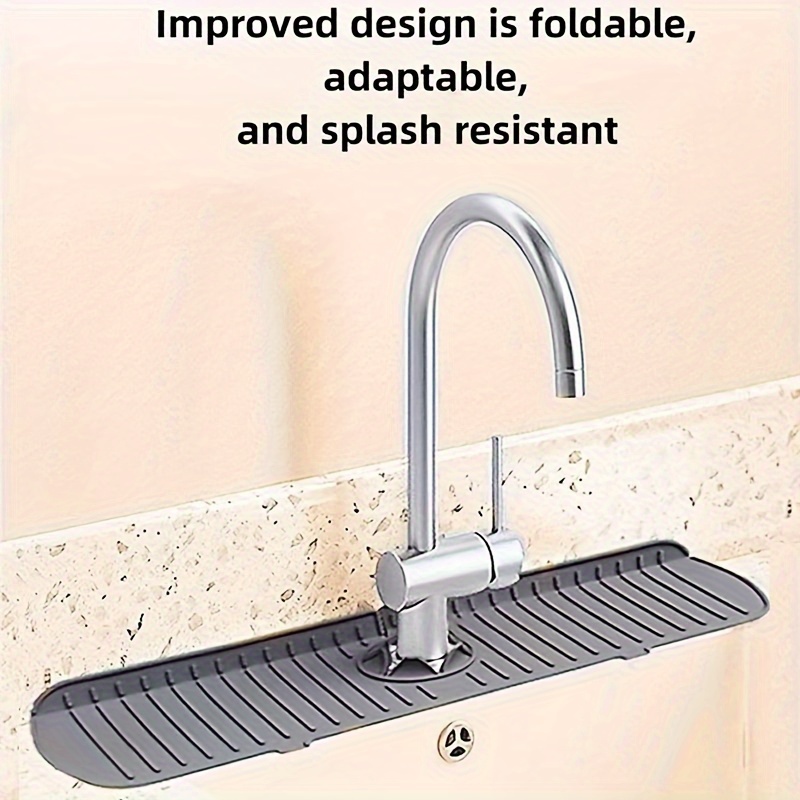 Silicone Kitchen Sink Faucet Mat - Protects Countertops And Bathroom  Surfaces From Water And Splashes - Temu