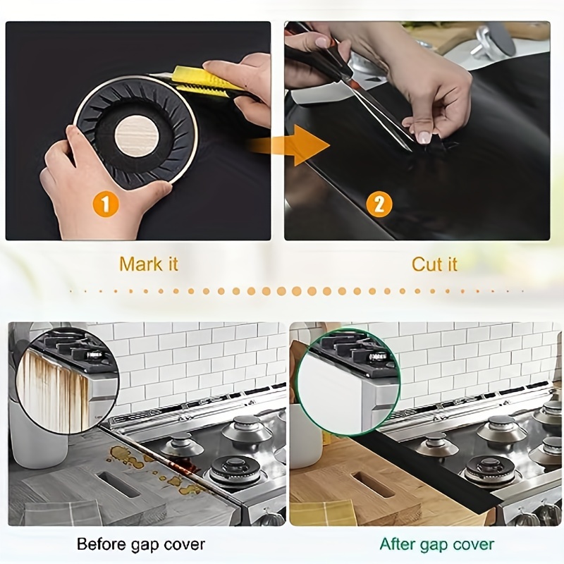 Stove Cover, Non-stick Gas Stove Top Protectors, Gas Range Stove Mat,  Reusable Oven Liners, Gas Range Protection Covers, Washable Mat, Stove Guard,  Keep Stove Clean, Kitchen Gadgets, Kitchen Accessories, Home Kitchen Items 