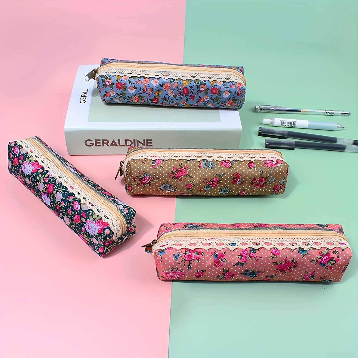 Small Pencil Case Pencil Pouch Cute Pen Holder Aesthetic Pen Bag Coin Pouch  Cosmetic Bag Office Stationery Organizer For Women