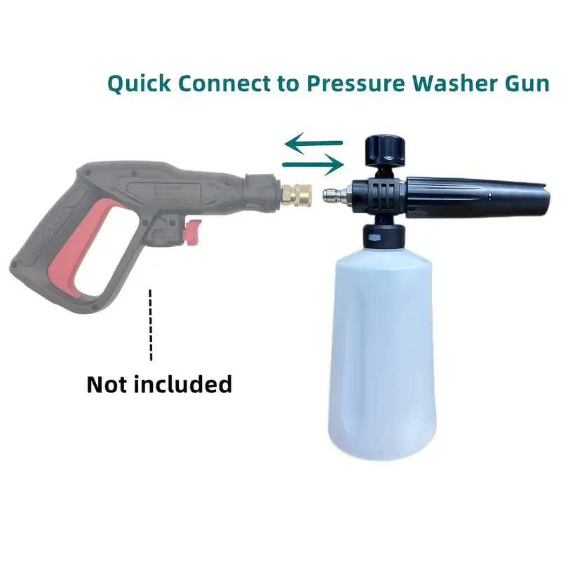 1/4 Snow Foam Cannon Soap Bottle Sprayer Nozzles Pressure Washer Gun Car  Wash