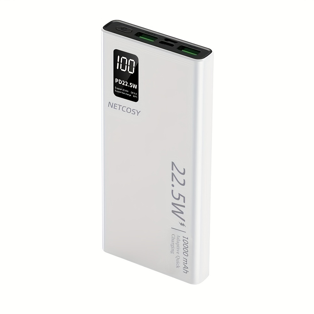 

Batterie Externe Power Bank 10000mAh 22,5W Avec Charge Rapide Pour IPhone/Xiaomi/Samsung