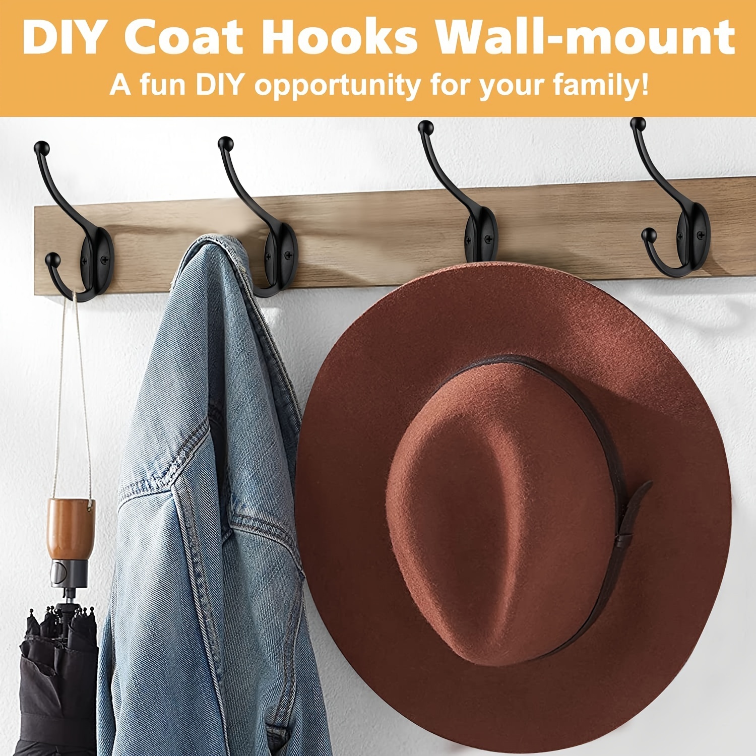 heavy duty hooks Wall Mounted Coat Hook Utility Hooks Vintage