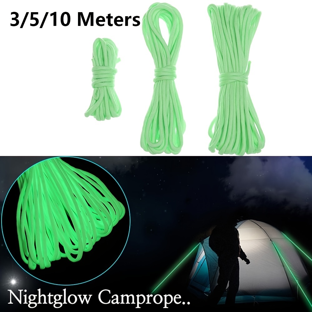 1pc 3/5/10m 4mm 7 Strands Luminous Polyester Cord, Tent Cord