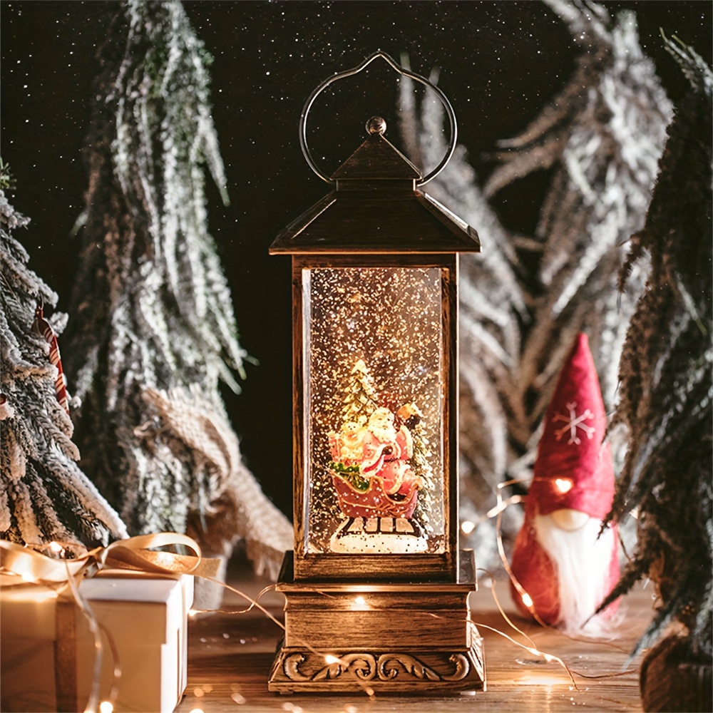 1pc Lanterne À Neige Musicale Cadeau De Noël Flocon De Neige - Temu France
