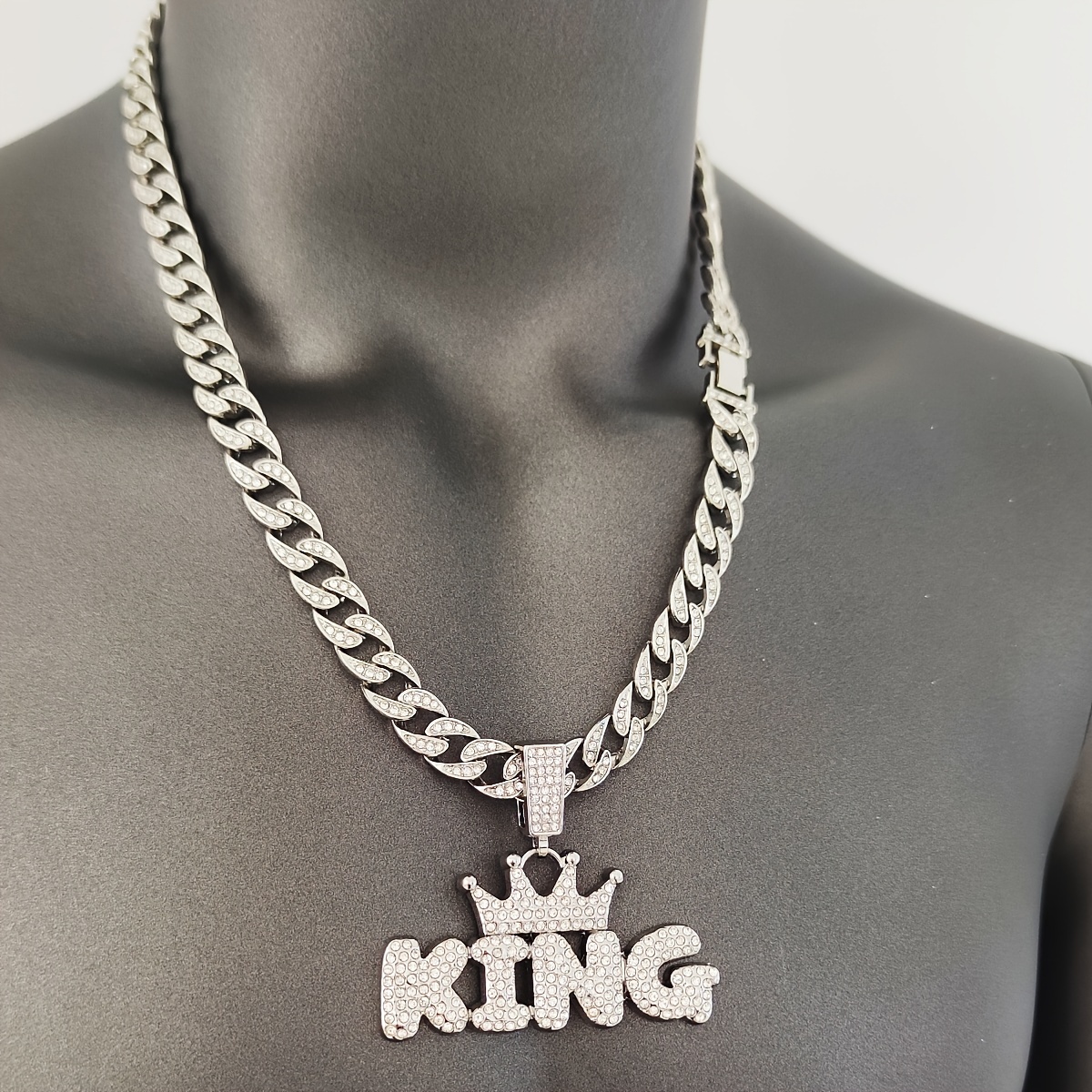 Hip hop Rhinestone Decor Letter Crown King Pendant - Temu United Kingdom Hip hop Rhinestone Decor Letter Crown King Pendant - Temu United Kingdom