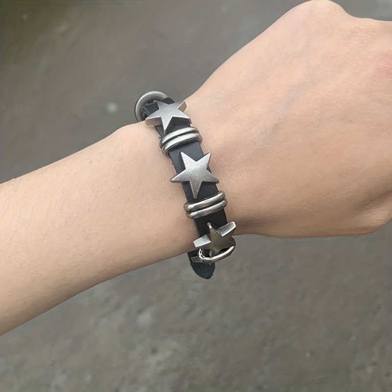 Leather hot sale star bracelet