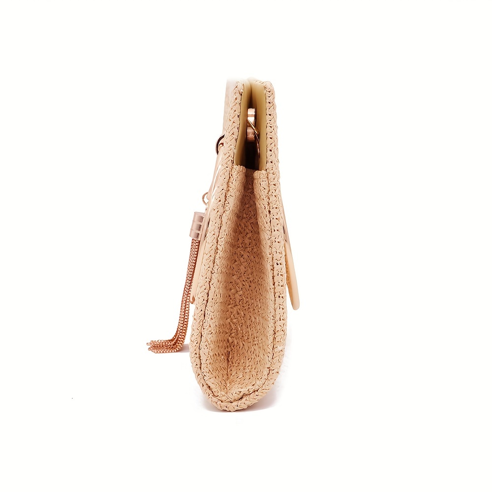 Tassel Decor Square Shoulder Bag, Bright Flap Handbag With Chain Strap,  Crossbody Bag For Work - Temu