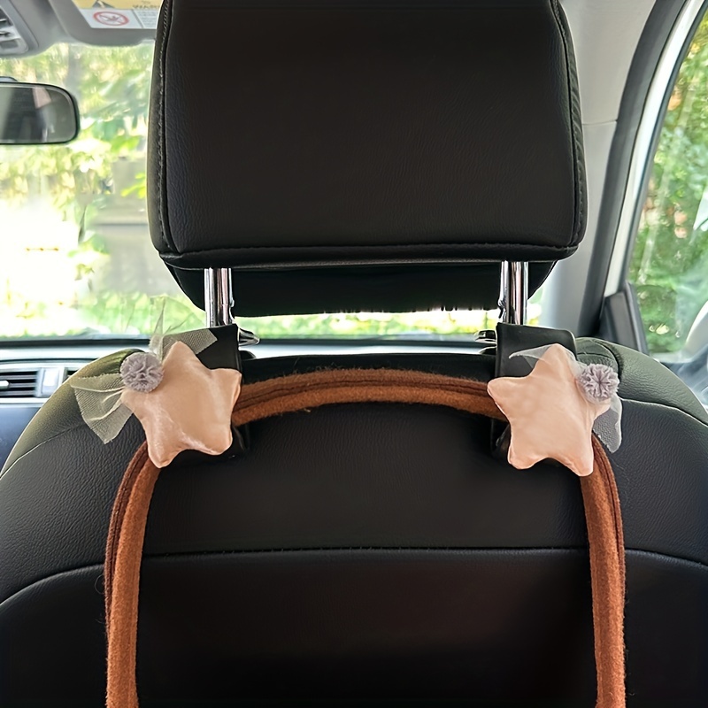 Car Supplies Car Seat Back Hook Double Headed Macaroon Color - Temu