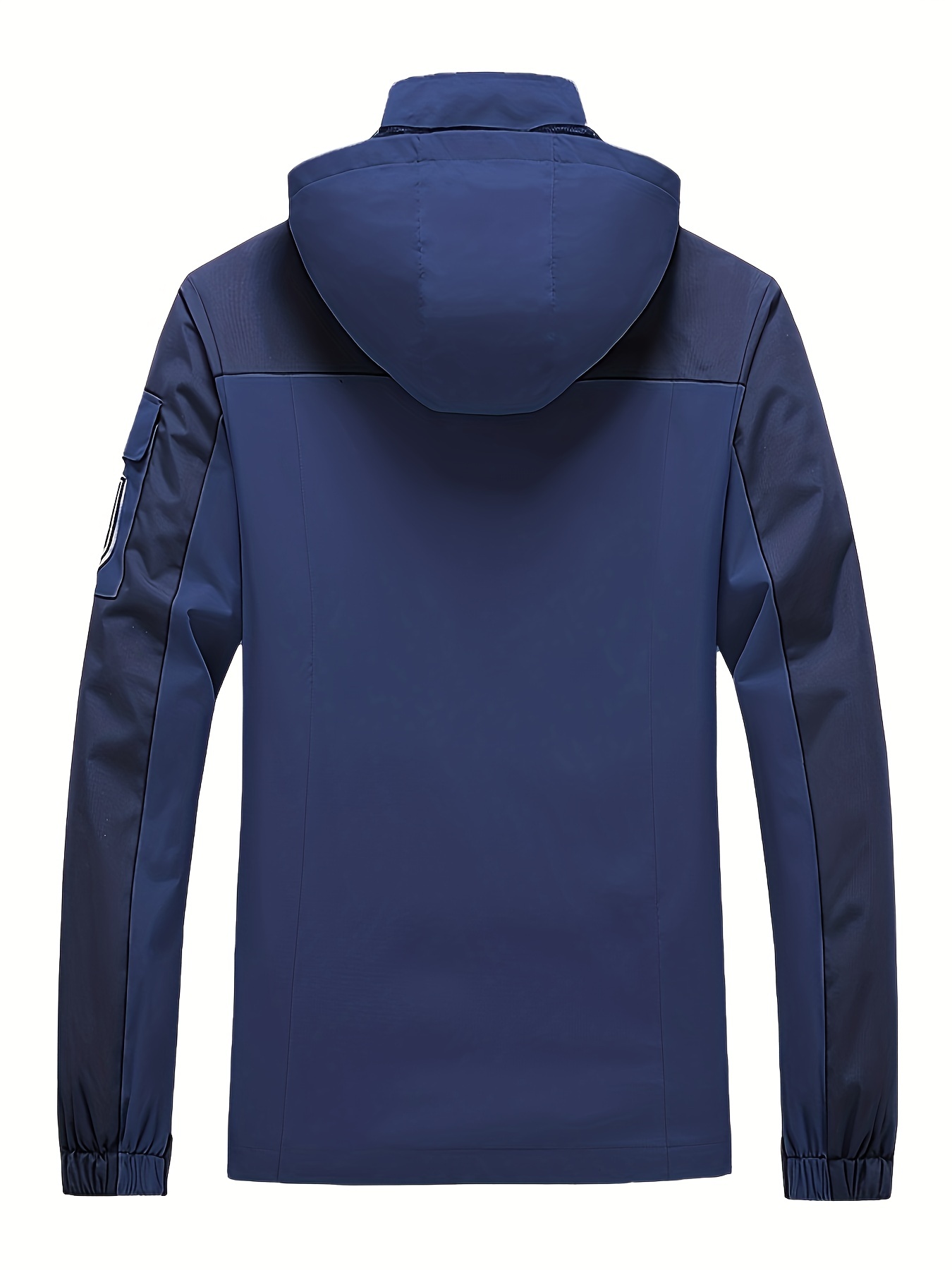 Men's Casual Waterproof Windbreaker Jacket Hooded Coat - Temu