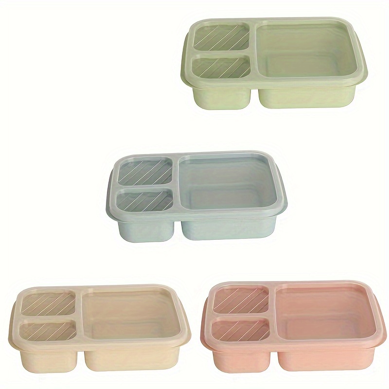 Wheat Straw Bento Box With Handle Large capacity Multi - Temu