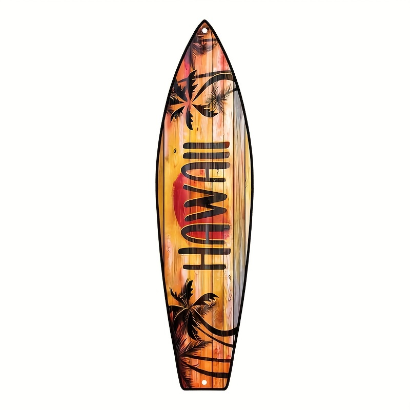1 Pieza hawaii Sunset hawaii With Tikis Letrero Tabla Surf - Temu Chile