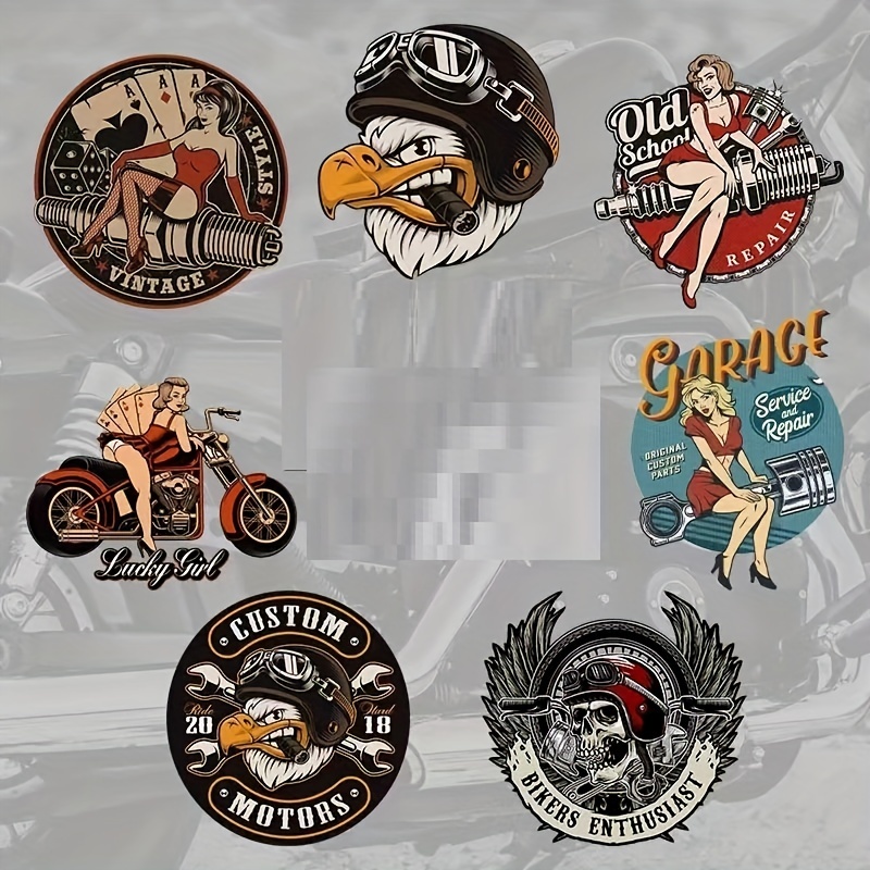 Motorcycle Vintage Sticker - Temu