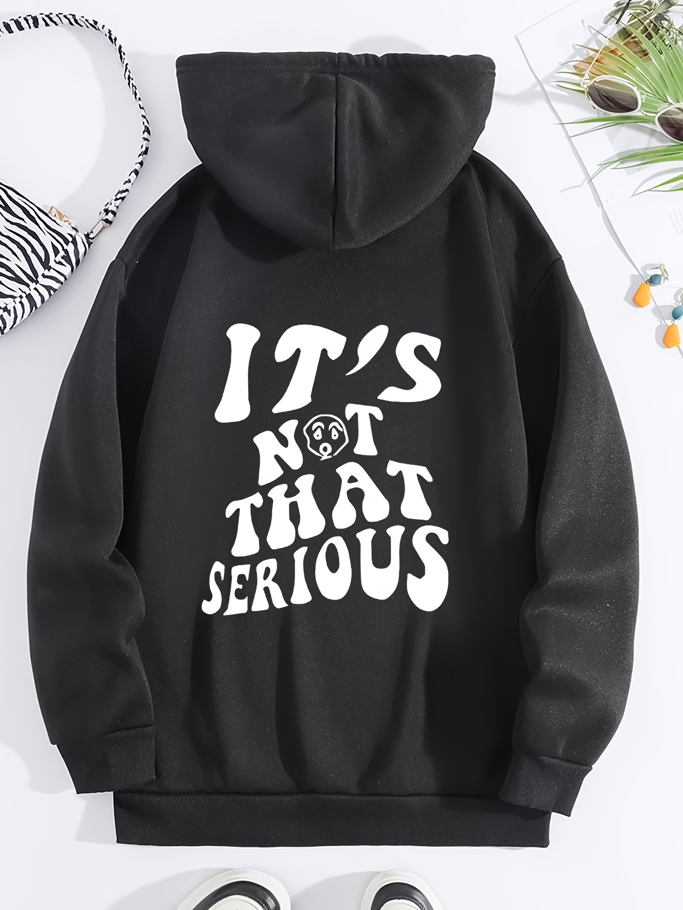 Letter Print Hoodie Drawstring Casual Hooded Sweatshirt Fall - Temu Canada