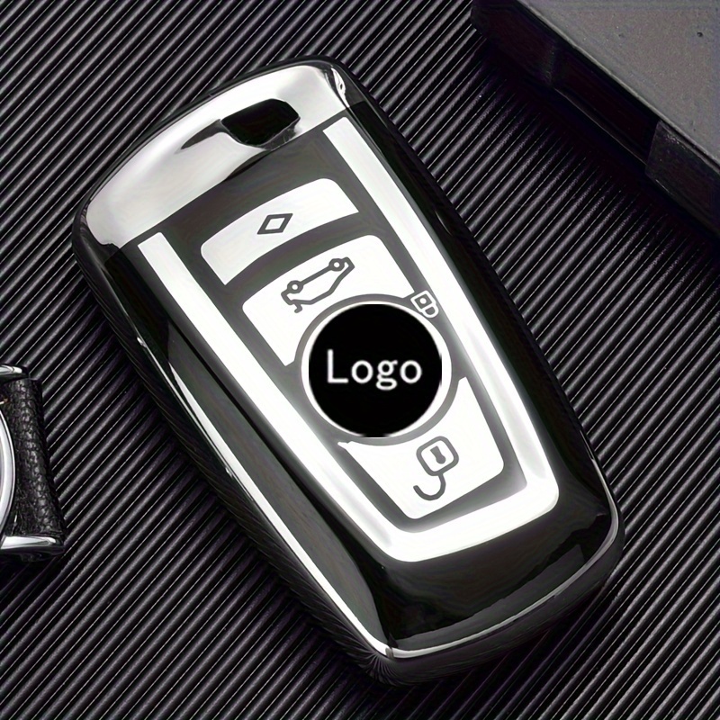  Key Fob Cover-Carbon Fiber Key Case Metal Car Key Shell with BMW  Keychain Compatible for BMW M5 X1 X2 X3 X4 X5 X6 2 3 5 6 7 Series-Gray :  Automotive