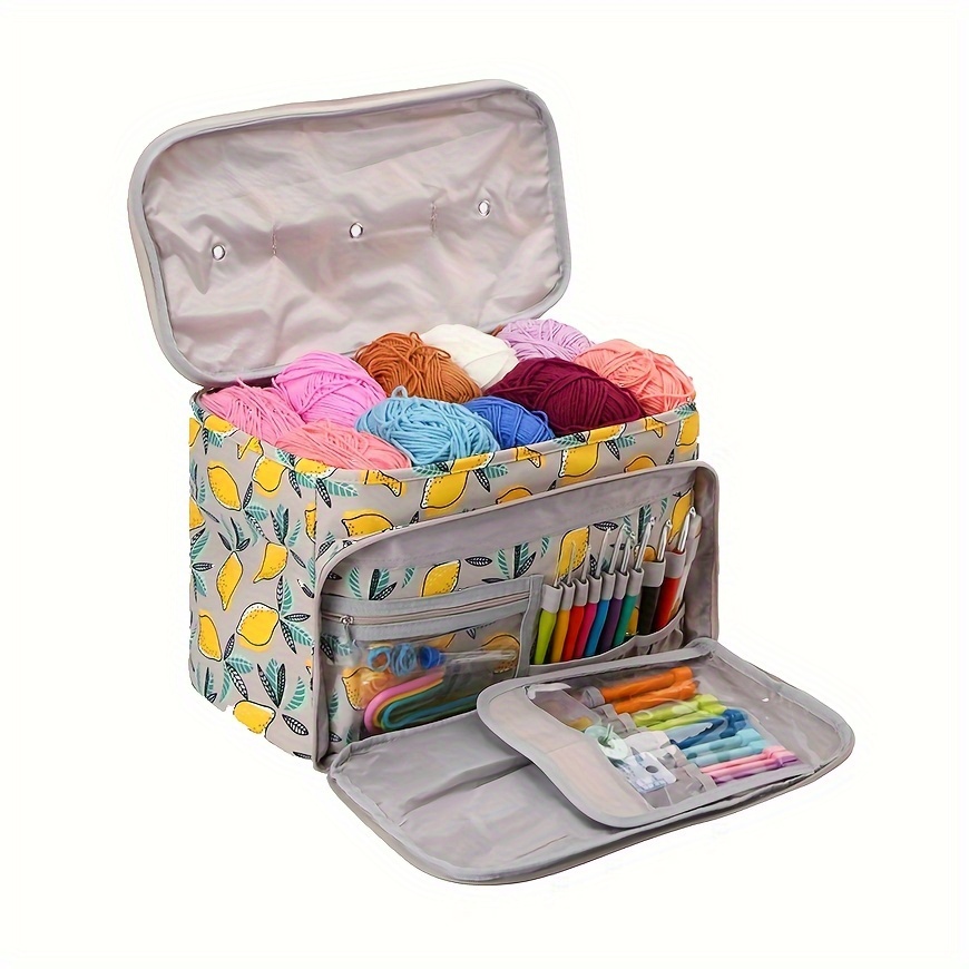 Knitting Bag Portable Yarn Storage Bag,large Yarn Tote For Knitting  Supplie,yarn Organizer For Carr