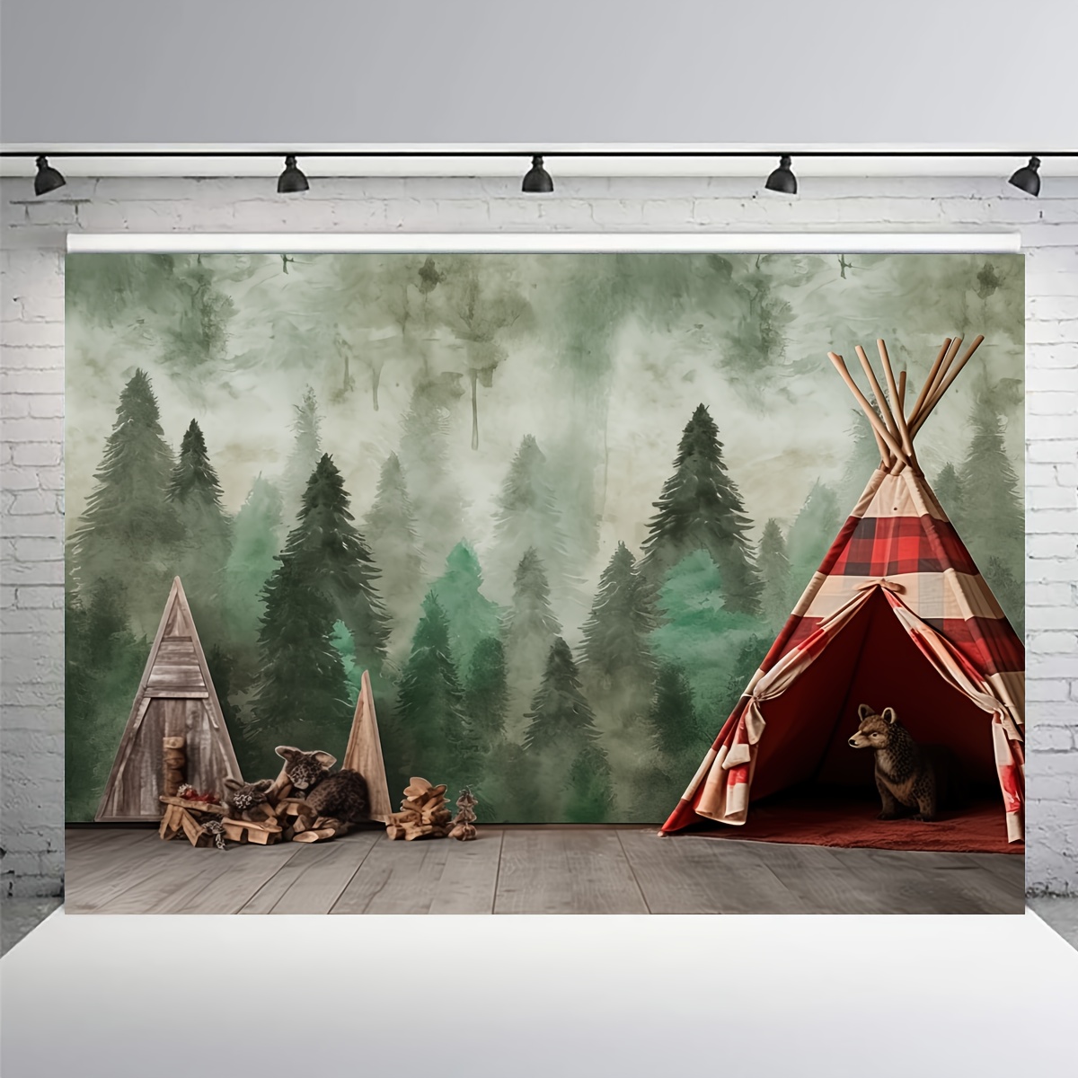  Camping Adventure Baby Shower Photography Backdrop