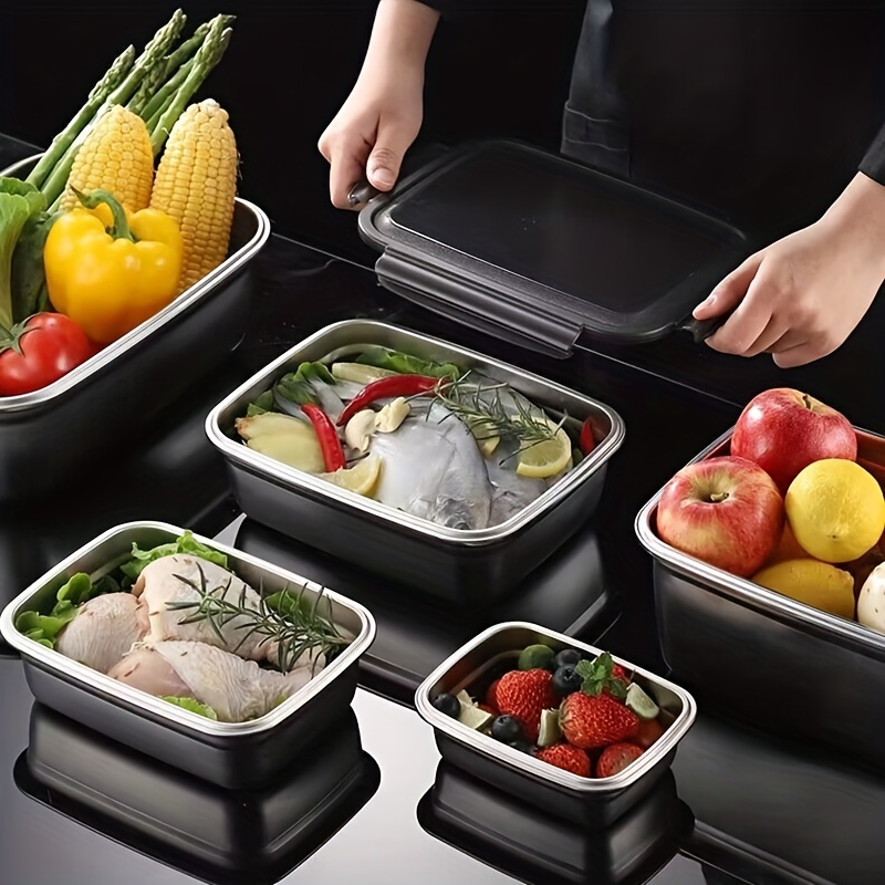 Bento Lunch Box, Reusable Lunch Box With 5 Compartments And Lids, Meal Prep  Containers, For Back To School, Class, College, School Supplies, Kitchen  Organizers And Storage, Kitchen Accessories - Temu