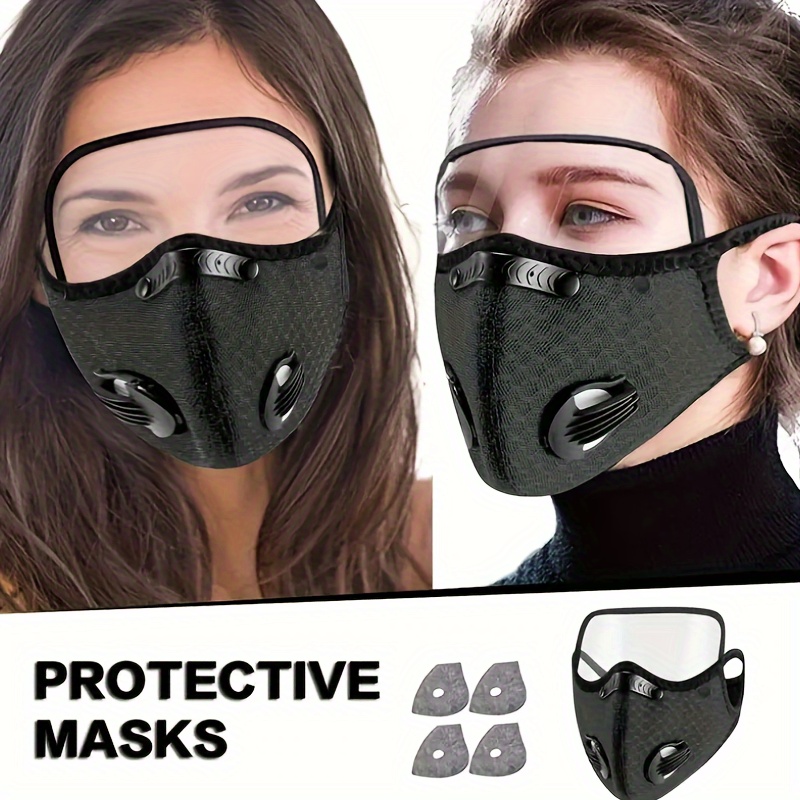 1pcs Masque Anti-poussière Réutilisable Avec 10pcs Filtre, Masque de Sport  Lavable pour Hommes et Femmes- Bleu