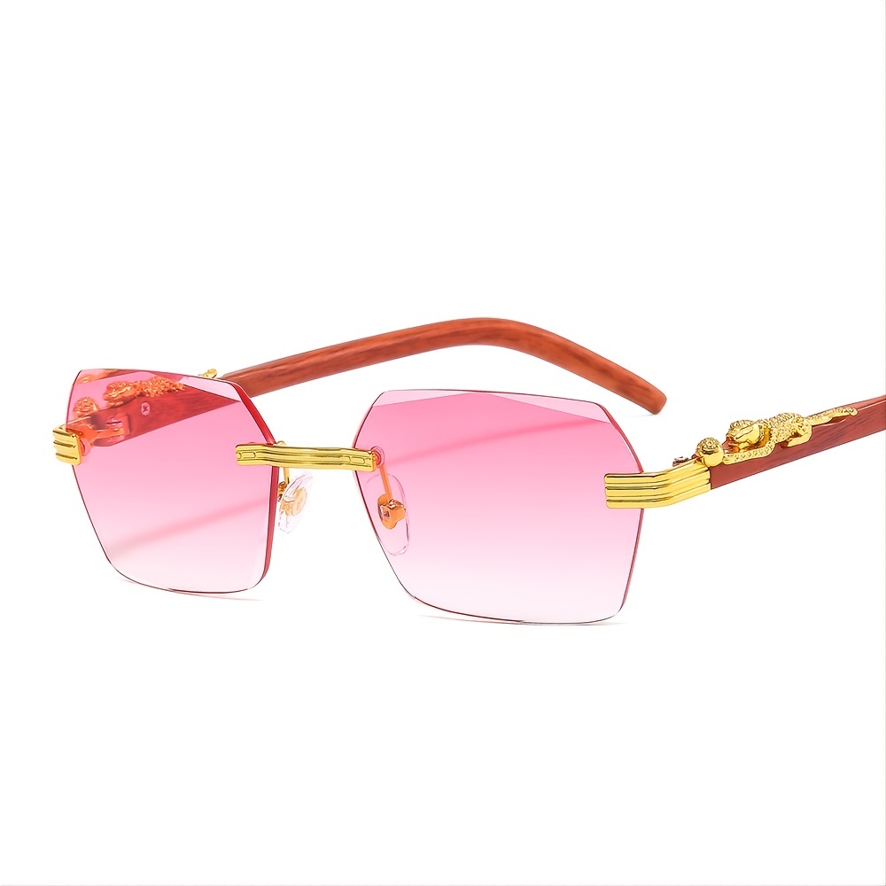 Casual Rimless Small Square Sunglasses