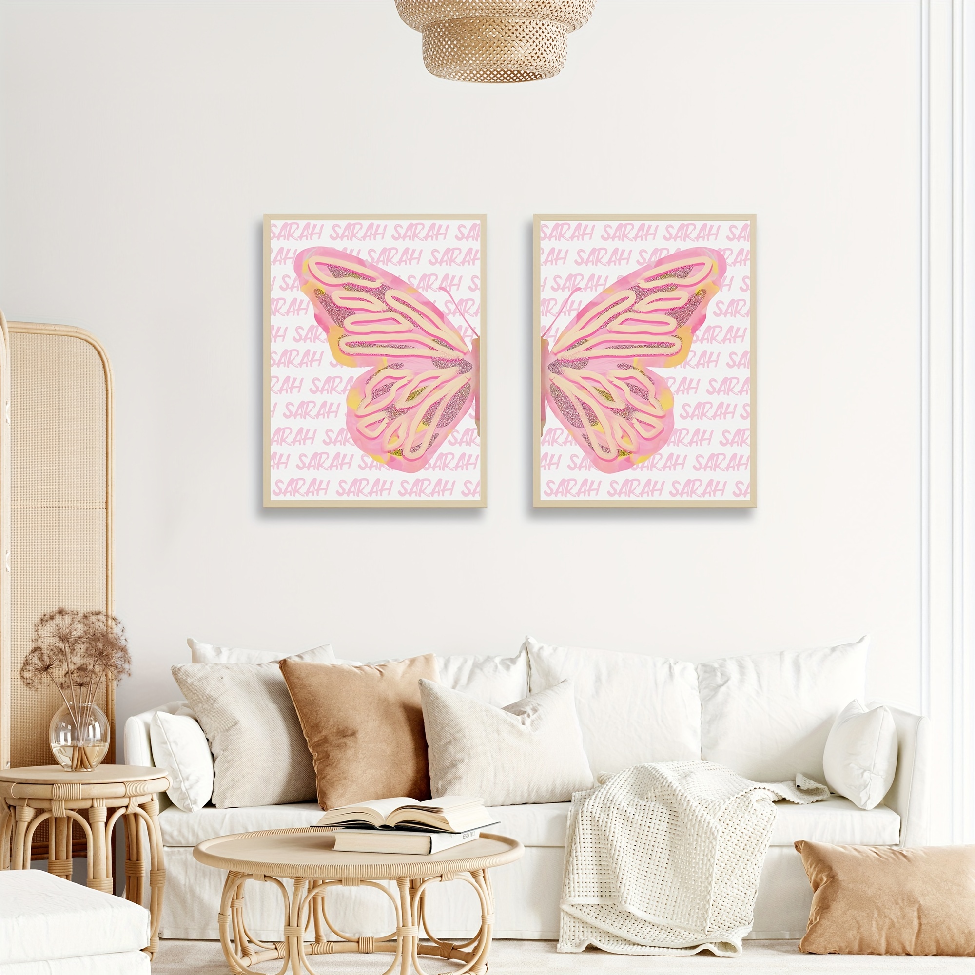 Split Butterfly Wall Art Set Teen Girl Room Decor - Temu