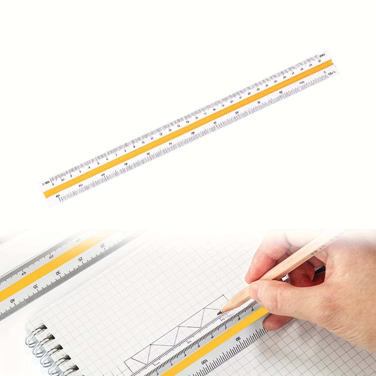 Architectural Scale Ruler Aluminum Architect Scale Triangular Scale Ruler  For Architects, Draftsman, Students And Engineers -cdsx