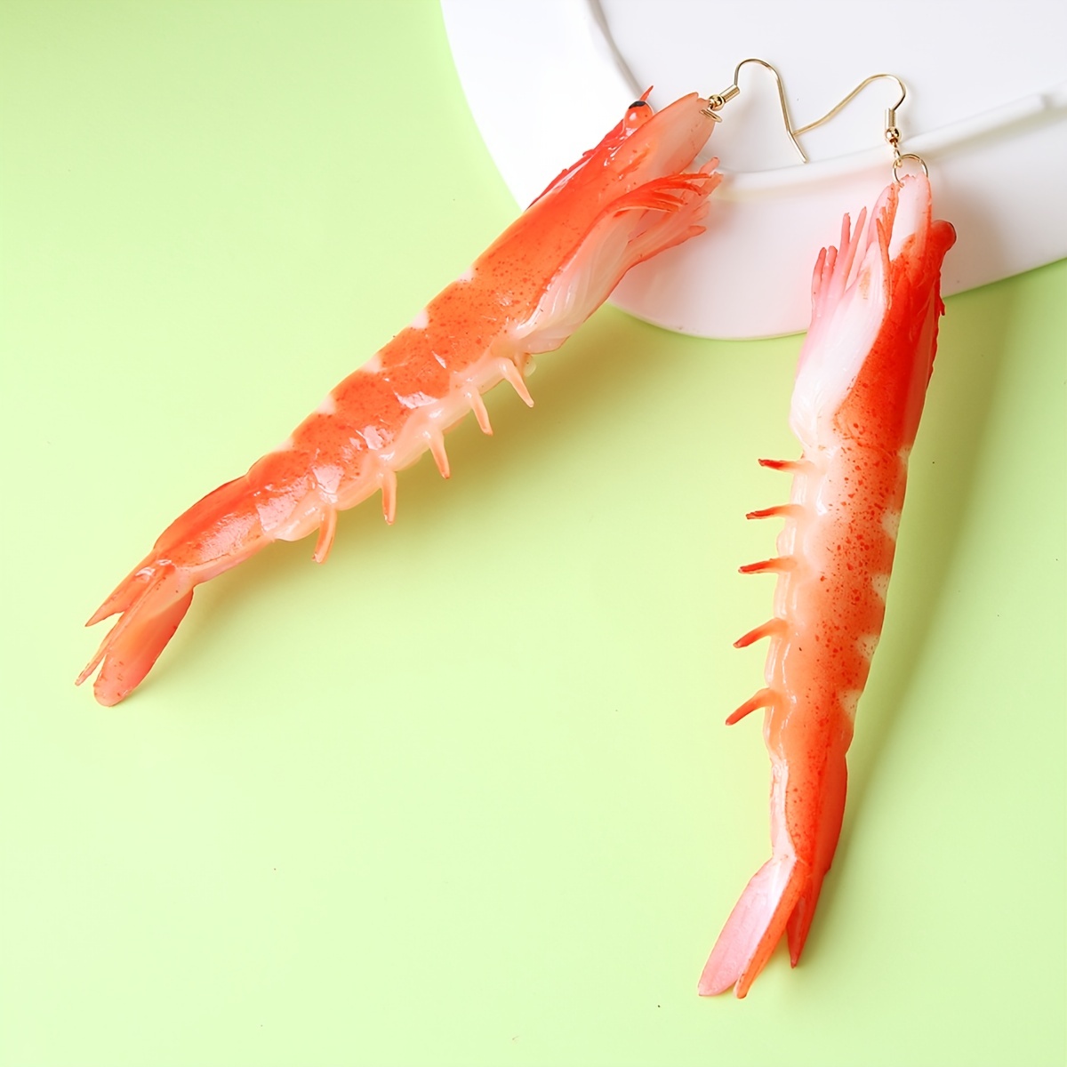 Simulated Shrimps Model Earrings Funny Ear Jewelry - Temu Bahrain