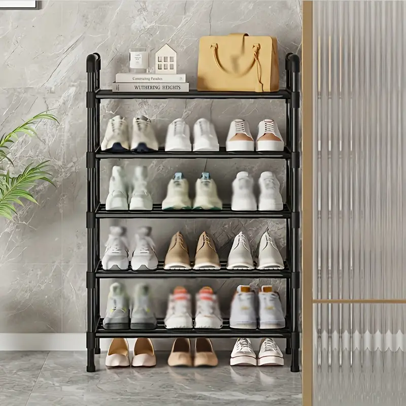  TOMYEUS Zapatero de 7 capas para guardar zapatos, estante de  almacenamiento para sala de estar, oficina, dormitorio, estante de  almacenamiento, entrada, pasillo, sofá, cambiador de zapatos, zapatero  (color café) : Hogar
