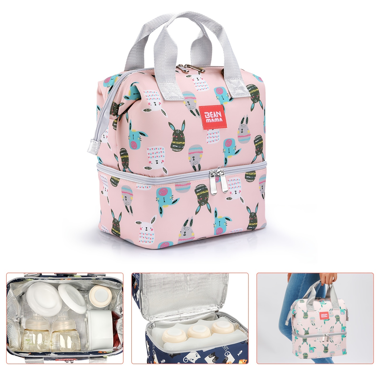 1pc Multi-functional Double-layered Mommy Back Milk Bag, Portable Breast  Milk Cooler And Ice Pack For Storage And Freshness