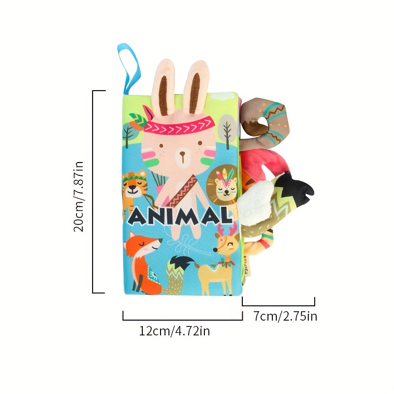 Bebés Libros con Colas de Animales,Bebé Sensoriales Juguetes