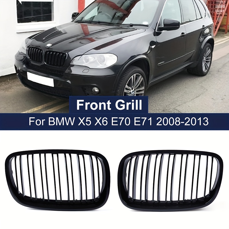 Bumper Kidney Grille Front Grille Double Slatted Line For X 70 E71  2008-2013 Car Styling High Gloss Black Racing Grille - Temu United Arab  Emirates
