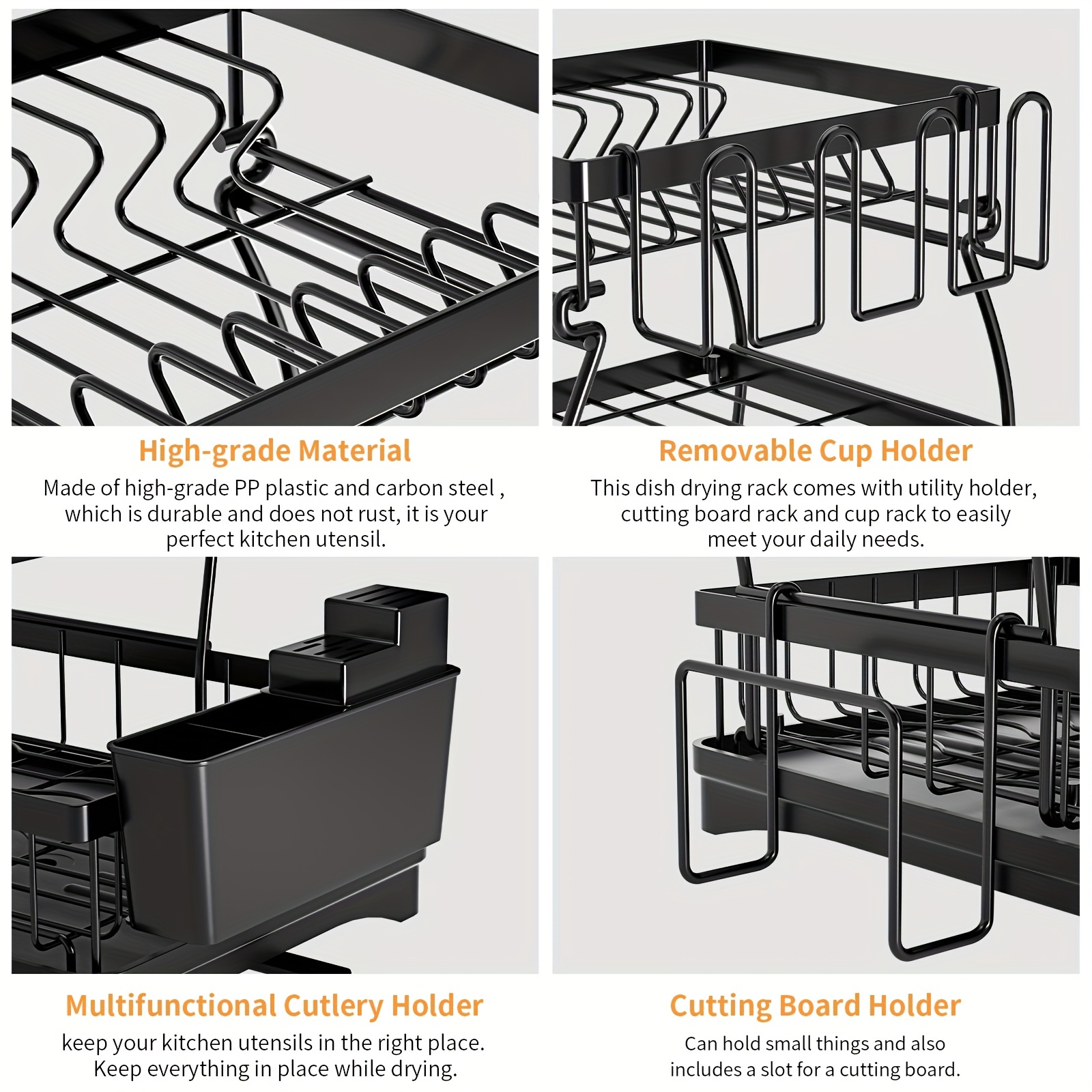 Dish Drying Rack 3 tier Large Dish Bowl Racks For Kitchen - Temu