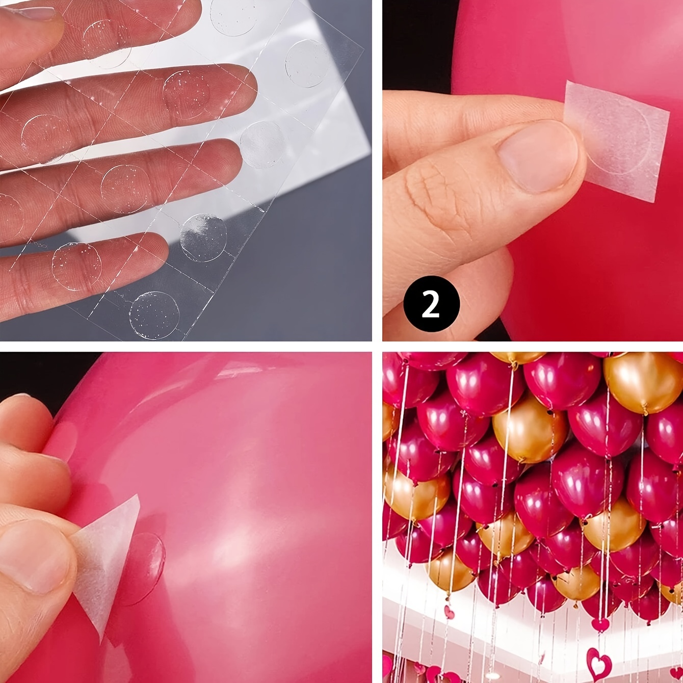 Transparent Balloon Glue Removable Glue Dots For Balloons - Temu