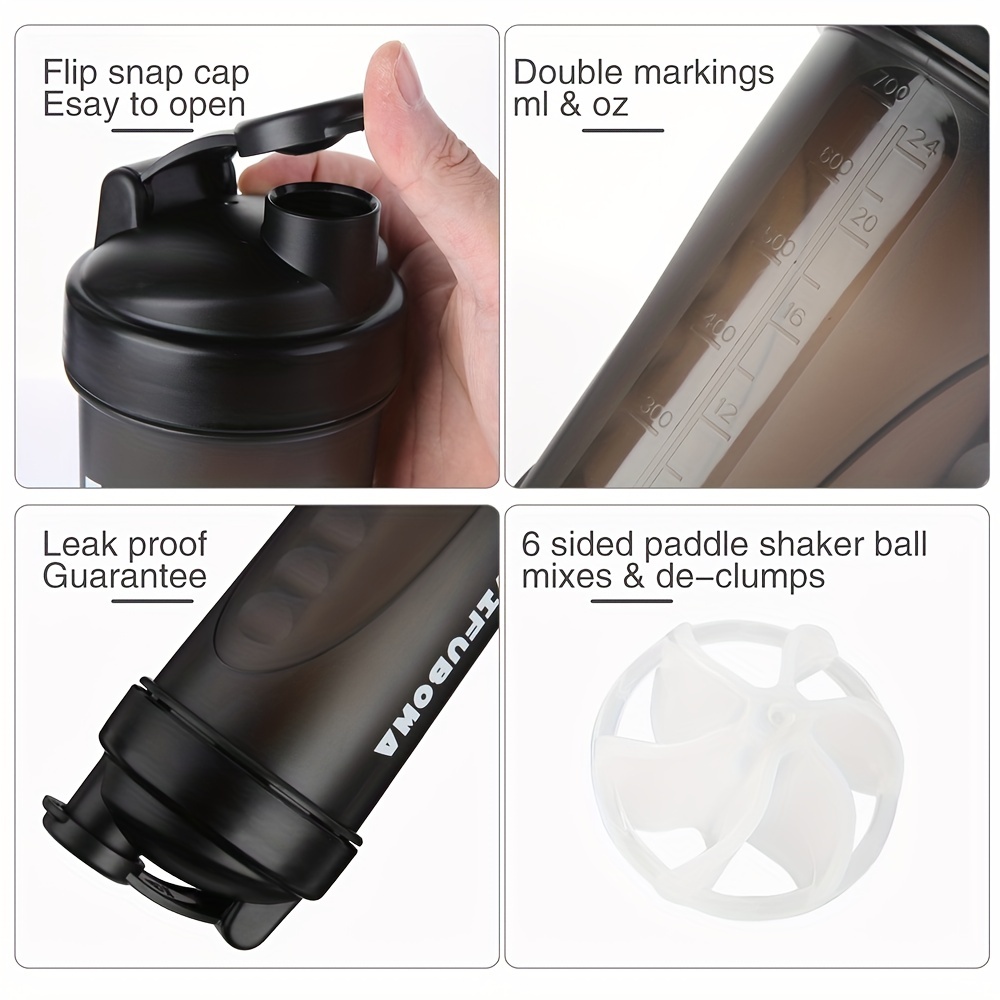 Gym Shaker with mixer ball, Leak Proof, BPA Free