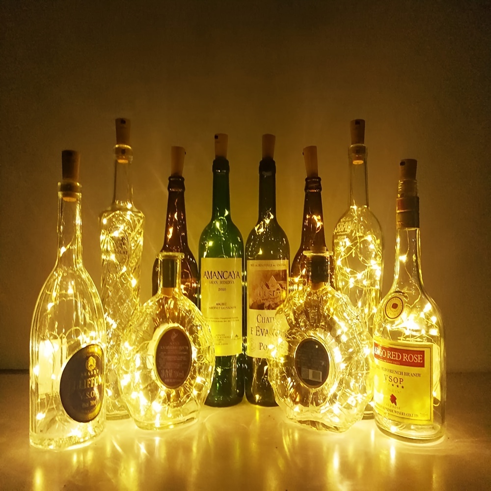 5pcs LED Wine Bottle Cork Copper Wire String Lights Fairy Garlands Chr –  Wine To Love