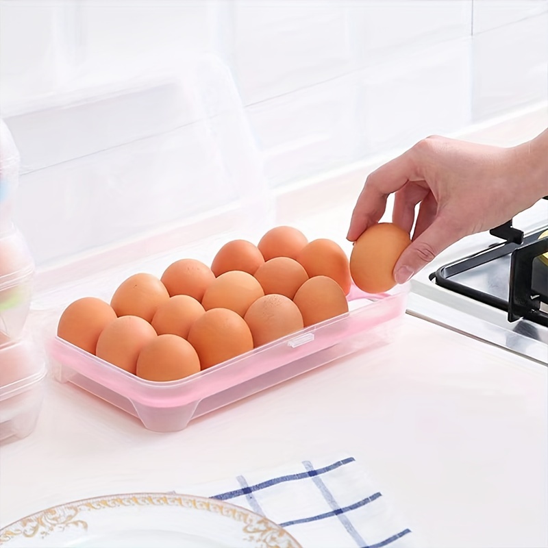 Plastic Egg Holder Egg Storage Box Kitchen Refrigerator Crisper Portable Egg  Organizer Space Saver Plastic Transparent Egg Tray Holder, Desk Organizer,  Aesthetic Room Decor, Home Decor, Kitchen Accessories, Bathroom Decor,  Bedroom Decor 