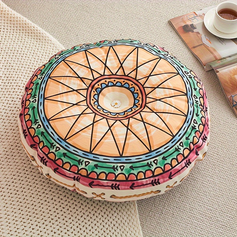 1 PC Boho Round futon floor cushion, household chair, sofa, linen chair  cushion, bedroom buttocks cushion, office seat cushion