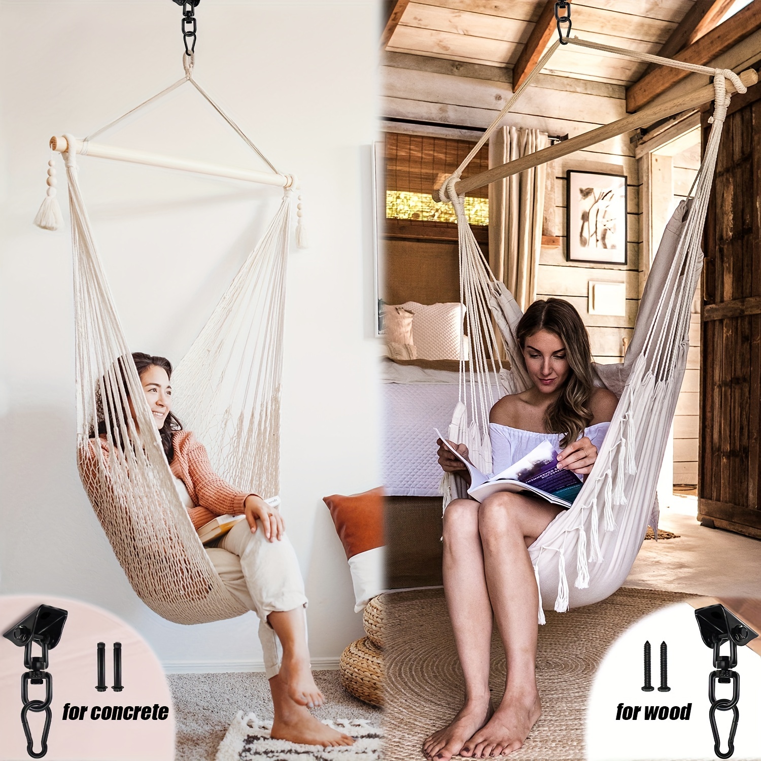 Crochet de plafond pour chaise suspendue robuste crochet pour hamac support  de plafond