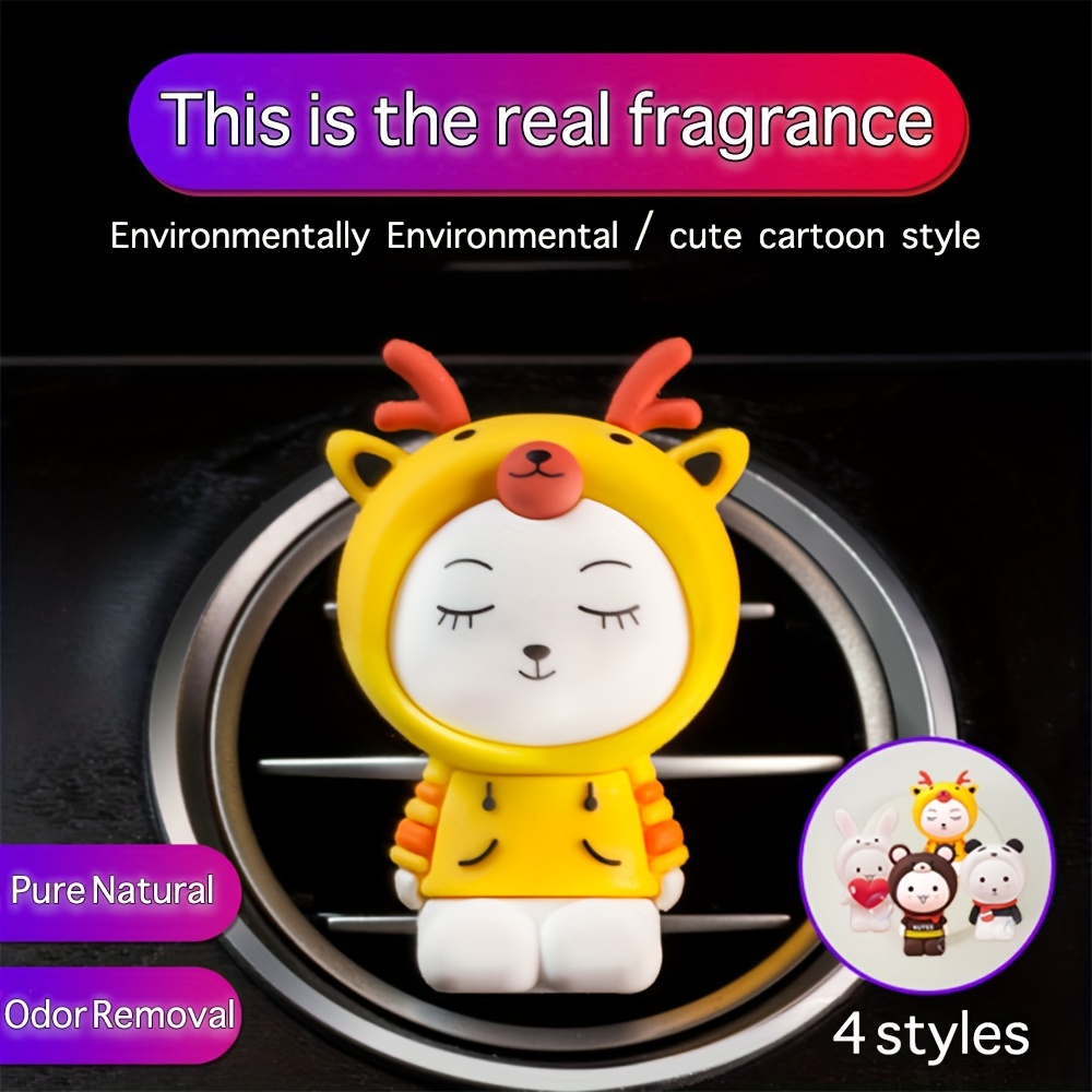 Car Air Vent Clip Rose Auto Perfume Car Aroma Diffuser Flavoring