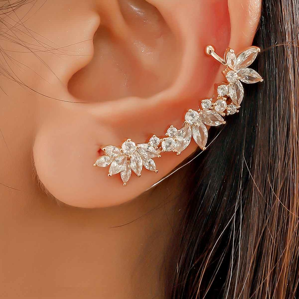 Claw Earrings for Women Gold Cat Claw Earrings Gold Ear Cuff Earrings  Minimalist Hoop Earrings Trendy Cubic Zirconia Warp Cuff Earrings Trendy  Jewelry