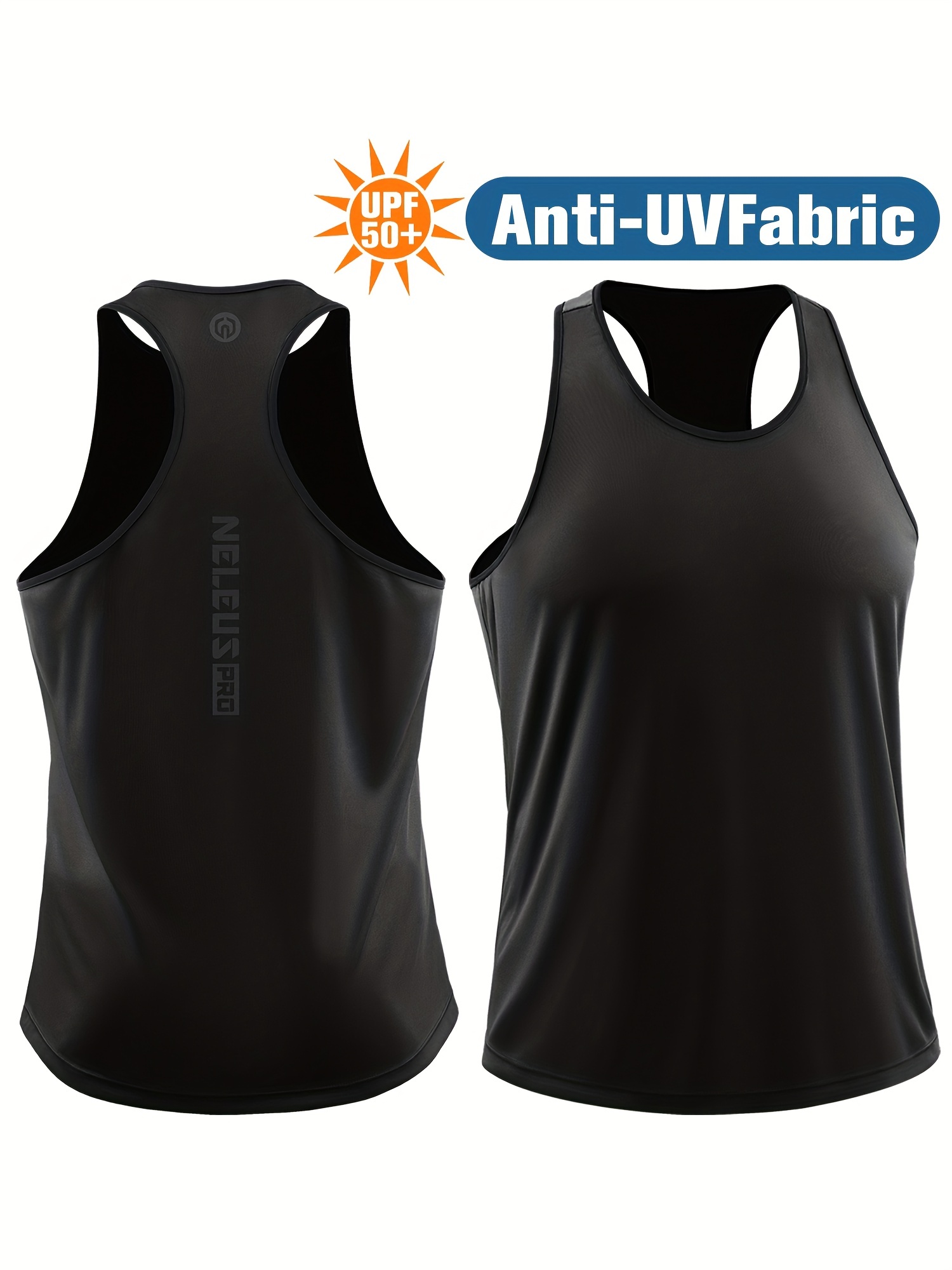 Men's Upf 50+ Sun Protection Athletic Vest Perfect Running - Temu