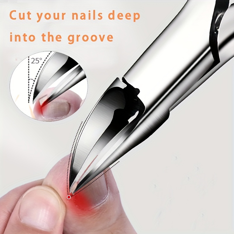 Toenail Clippers, Professional Thick & Ingrown Toe Nail Clippers For Men &  Seniors, Pedicure Clippers Toenail Cutters, Super Sharp Curved Blade Groomi