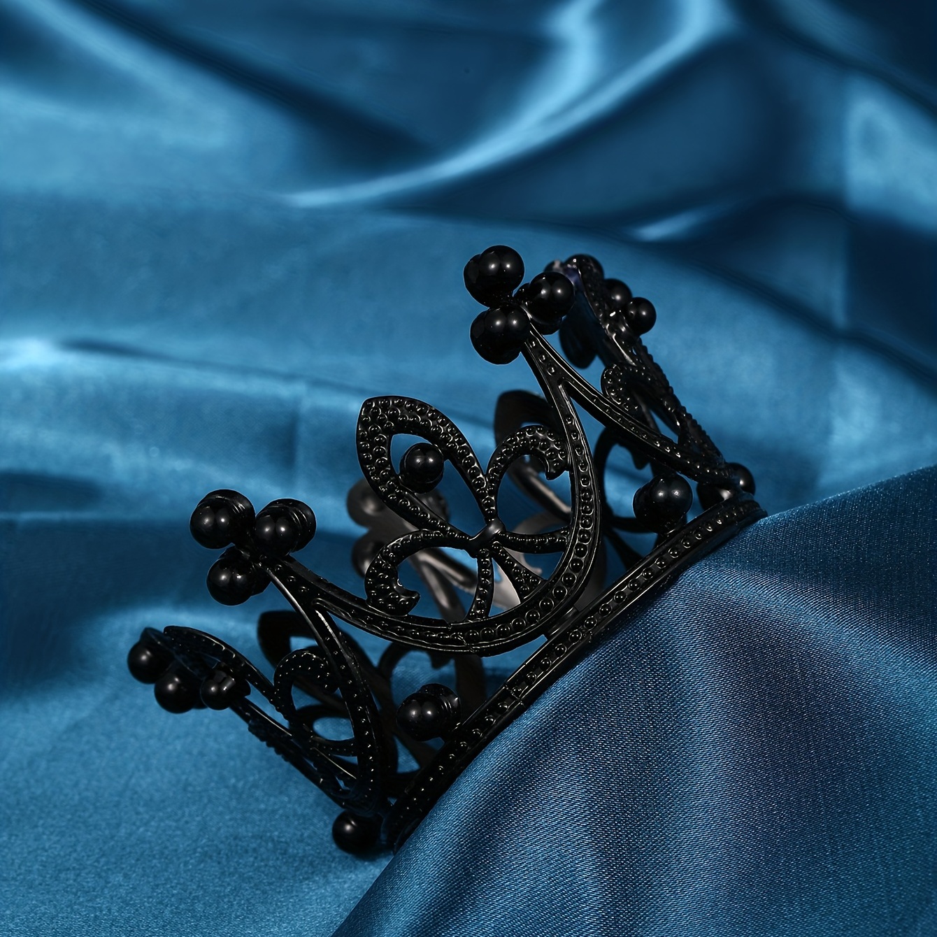 Black Pearl Cake Decoration Crown Hair Crown Accessories - Temu