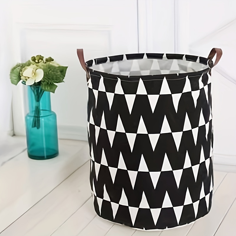 Laundry Basket Storage Organization Bucket Clothing Storage Bucket for Dorm  Dirty Clothes White 