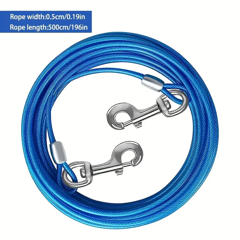 Dog Tie Out Cable Dog Runner For Yard Steel Wire Dog Leash - Temu
