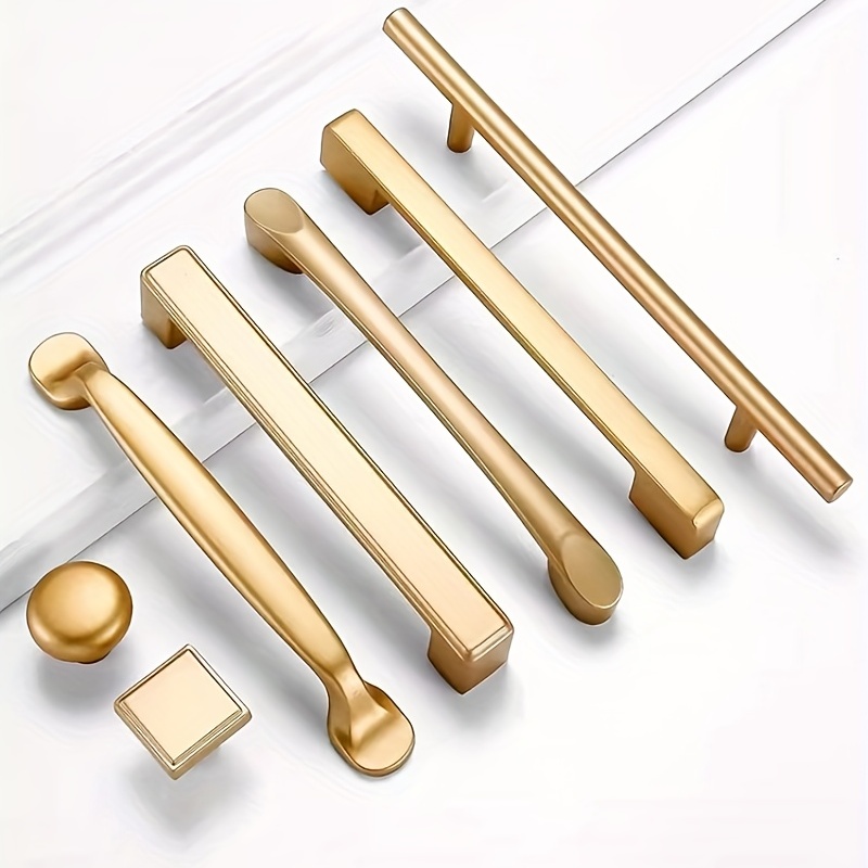 Cabinet Handles Golden Wardrobe Drawer Handles Modern Simple Household  Cabinet Doors American and European Single Hole Small Handles A34 -   Canada