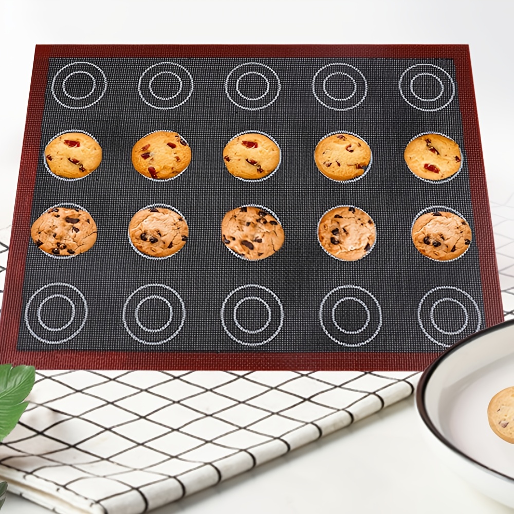 Non-Stick Silicone Baking Mat, Non-stick Reusable Cookies Pastry Sheet Liner  Heat Resistant Oven Liner Perforated Steaming Mesh Pad for Macaron/Cookie/Bread  Making, Small Size - by Viemira 